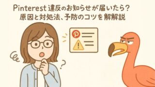 Pinterest違反のお知らせが届いたら？原因と対処法、予防のコツを解説