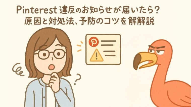 Pinterest違反のお知らせが届いたら？原因と対処法、予防のコツを解説